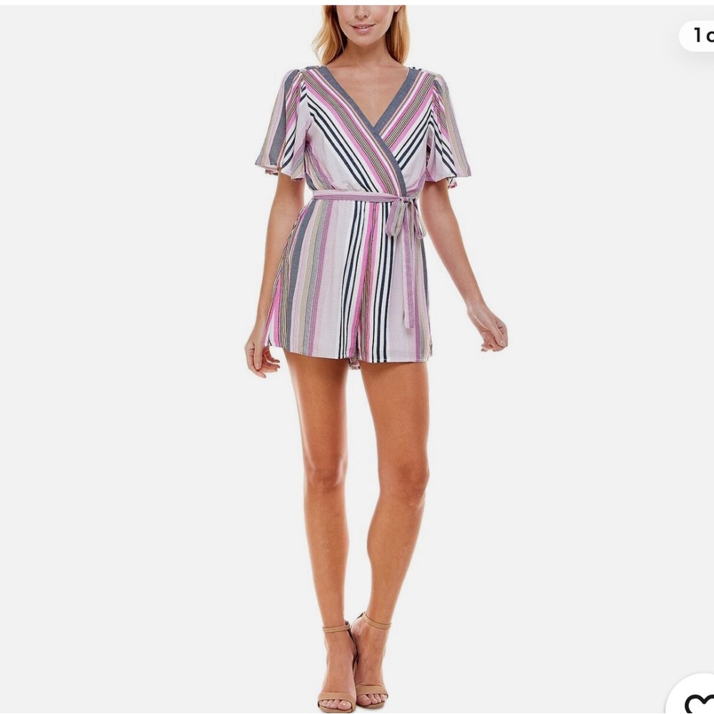 Striped TRIXXI V-Neck Wrap Dress - Multicolor NWOT